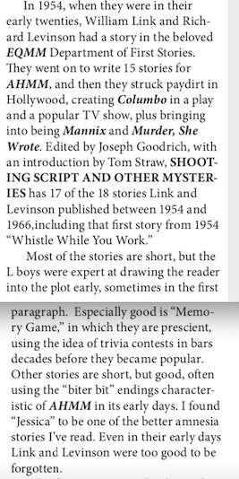 Shooting Script and Other Mysteries
