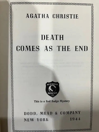 Death Comes as the End - Crippen & Landru, Publishers